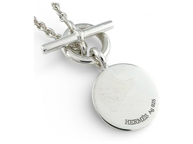 Collana Pendente Amulette Sellier Ex-Libris di Hermès Argento - vista 4