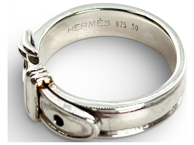 Hermès HERMES Vintage Gürtelring Silber - Ansicht 4