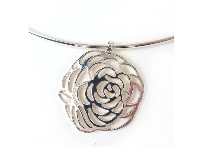 Collana Choker Logo Camelia 925 di Chanel Argento - vista 4