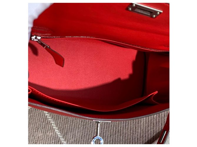 Hermès Hermes Kelly 25 Swift Leather Red Silver Clasp - view 6