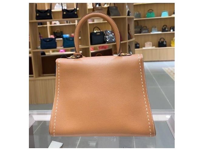 Borsa Delvaux Brilliant in pelle marrone - vista 2