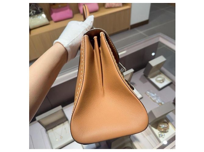 Borsa Delvaux Brilliant in pelle marrone - vista 3