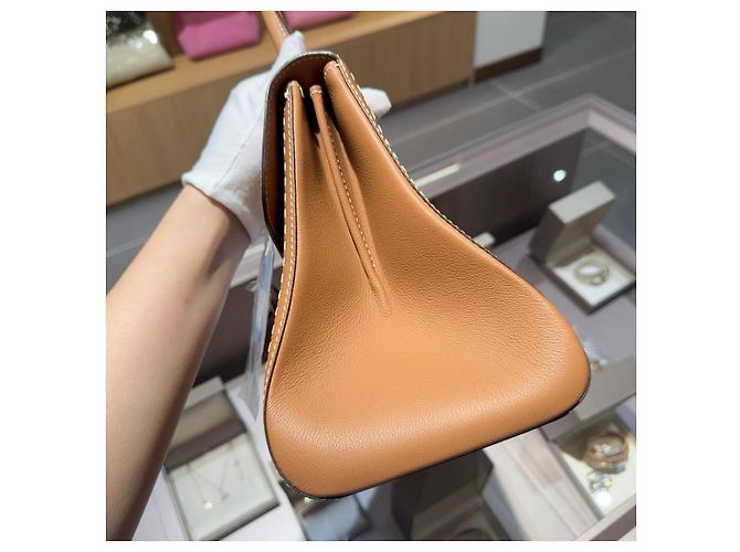 Borsa Delvaux Brilliant in pelle marrone - vista 4
