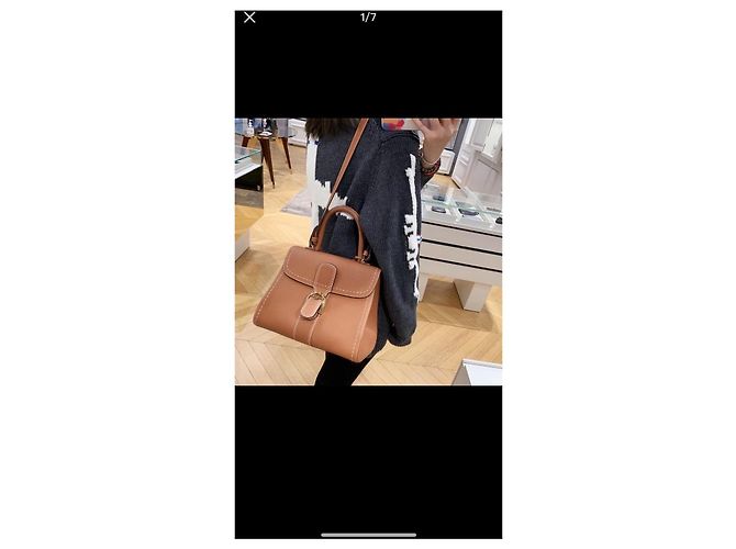 Borsa Delvaux Brilliant in pelle marrone - vista 7