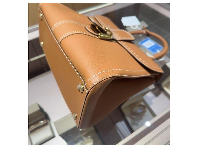 Borsa Delvaux Brilliant in pelle marrone - vista 8