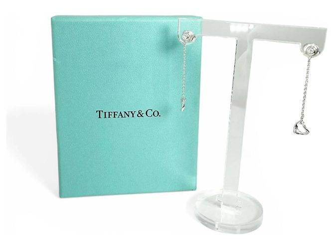 Tiffany & Co. Open Heart Diamant Ohrringe Silber - Ansicht 2