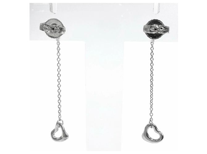 Tiffany & Co. Open Heart Diamant Ohrringe Silber - Ansicht 4