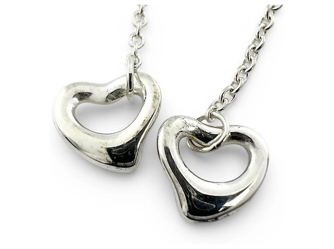 Tiffany & Co. Open Heart Diamant Ohrringe Silber - Ansicht 8