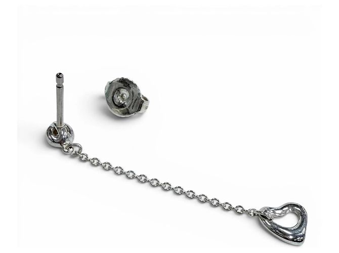 Tiffany & Co. Open Heart Diamant Ohrringe Silber - Ansicht 9