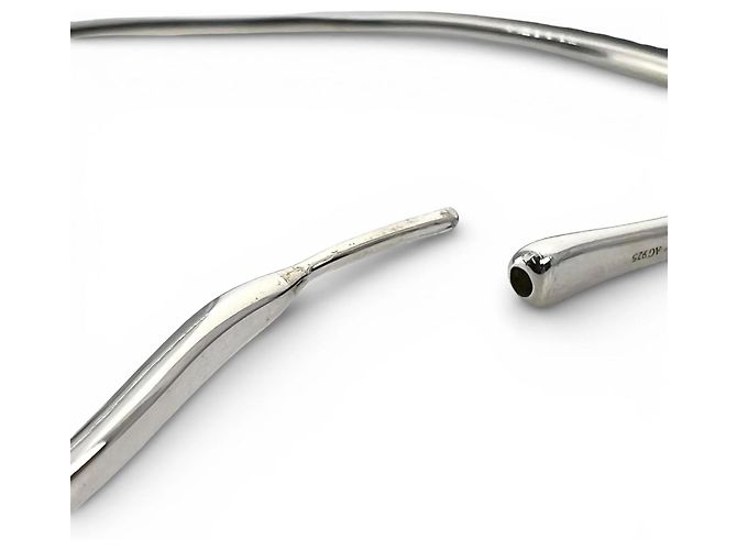 Orecchini a cerchio grandi Open Heart di Elsa Peretti di Tiffany & Co. Argento - vista 5