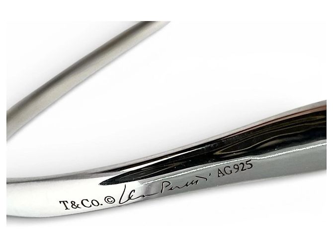 Orecchini a cerchio grandi Open Heart di Elsa Peretti di Tiffany & Co. Argento - vista 6