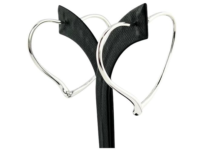 Orecchini a cerchio Open Heart di Elsa Peretti di Tiffany & Co. Argento - vista 2