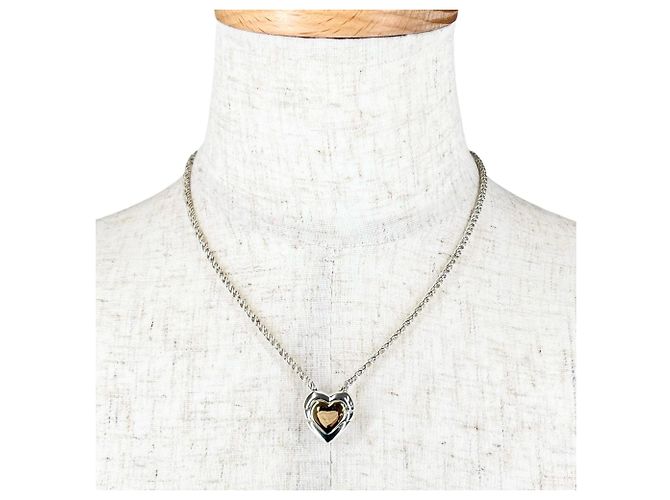 Tiffany & Co Collana Puzzle Doppio Cuore Vintage Tiffany Argento D'oro - vista 2