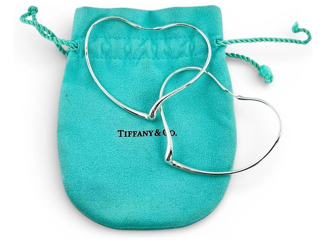 Orecchini a cerchio Open Heart di Elsa Peretti di Tiffany & Co. Argento - vista 2