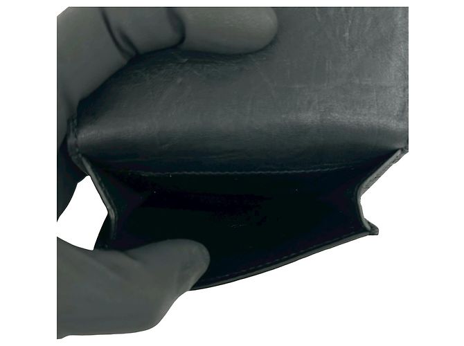 Cartera Mini Tri-fold de Cuero Negro Saint Laurent - vista 10