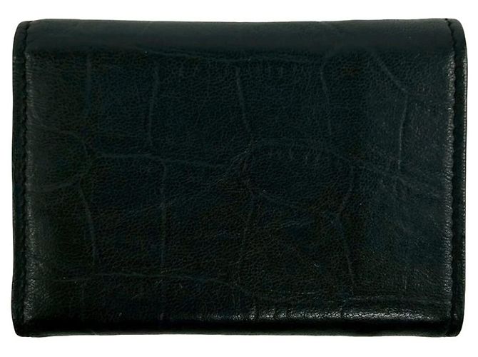 Cartera Mini Tri-fold de Cuero Negro Saint Laurent - vista 2