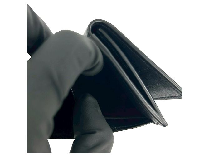 Cartera Mini Tri-fold de Cuero Negro Saint Laurent - vista 9