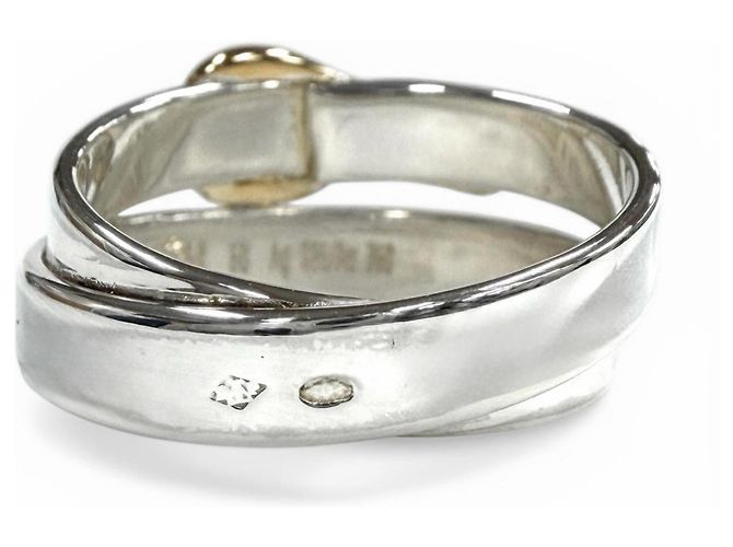 Ring Hermès Anillo Doble True HERMES Plata Dorado - vista 3