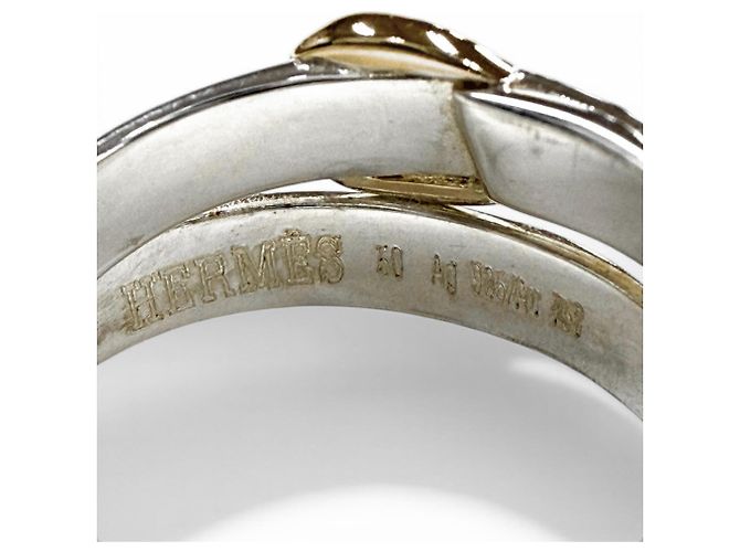 Ring Hermès Anillo Doble True HERMES Plata Dorado - vista 5