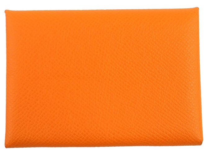 Hermès Calvi Duo Visitenkartenetui in Orange - Ansicht 3