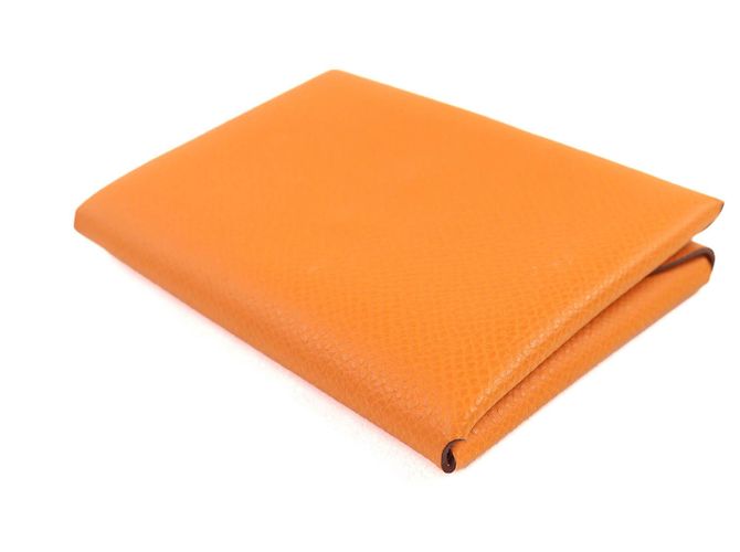 Hermès Calvi Duo Visitenkartenetui in Orange - Ansicht 4