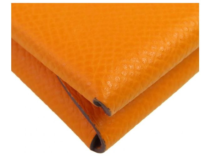 Hermès Calvi Duo Visitenkartenetui in Orange - Ansicht 5