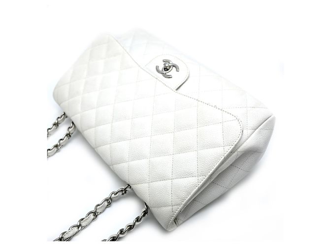 Borsa a Spalla Chanel Matelassé 30 con Catena Bianco - vista 3