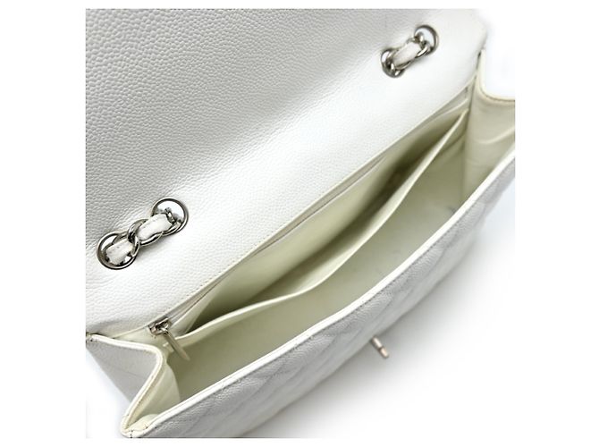 Borsa a Spalla Chanel Matelassé 30 con Catena Bianco - vista 6