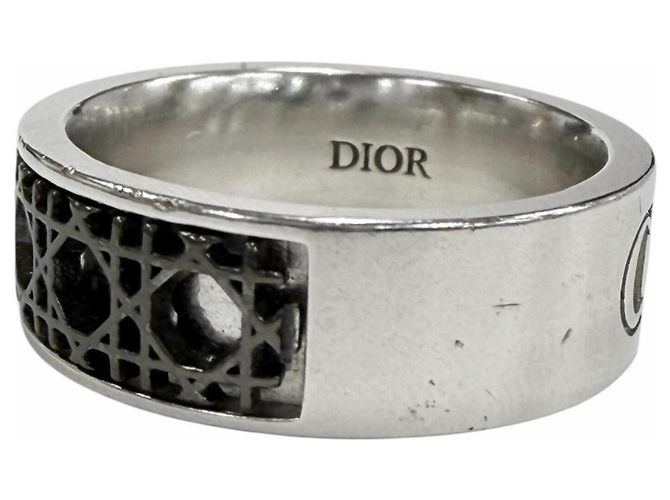 Christian Dior Anello in argento AG925 Cannage Dior Homme Nero - vista 3