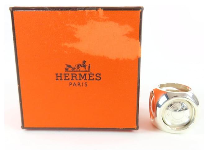 Ring Hermès Anello Sellier Extra Larghezza Vintage HERMES Argento - vista 2