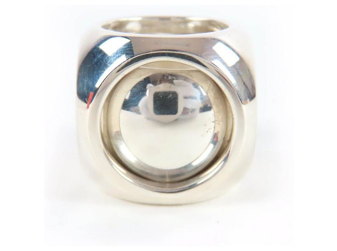 Ring Hermès Anello Sellier Extra Larghezza Vintage HERMES Argento - vista 3