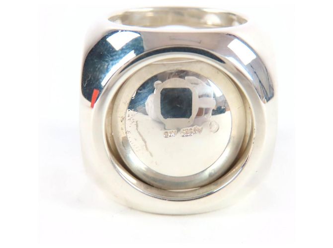 Ring Hermès Anello Sellier Extra Larghezza Vintage HERMES Argento - vista 4