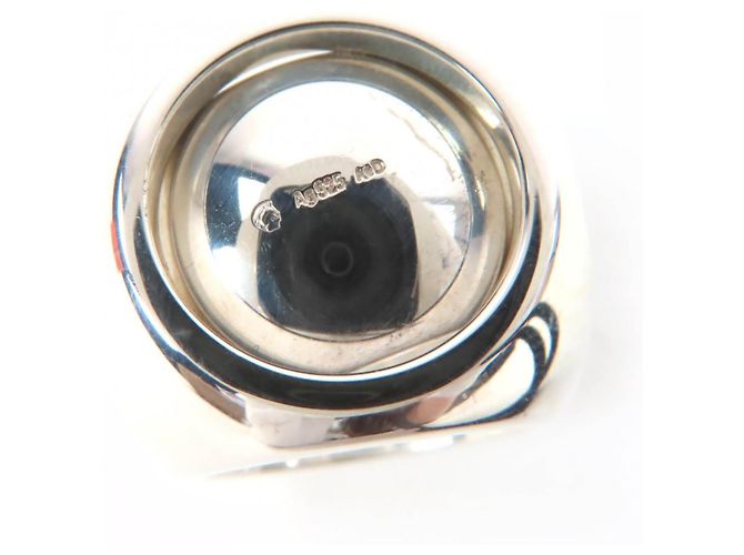 Ring Hermès Anello Sellier Extra Larghezza Vintage HERMES Argento - vista 6