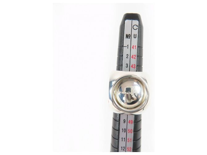 Ring Hermès Anello Sellier Extra Larghezza Vintage HERMES Argento - vista 8