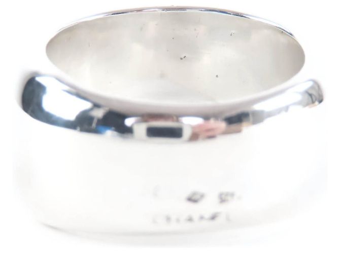 Chanel Vintage 925 Logo Design Bandring Silber - Ansicht 3