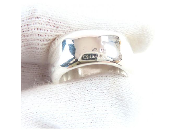 Chanel Vintage 925 Logo Design Bandring Silber - Ansicht 5