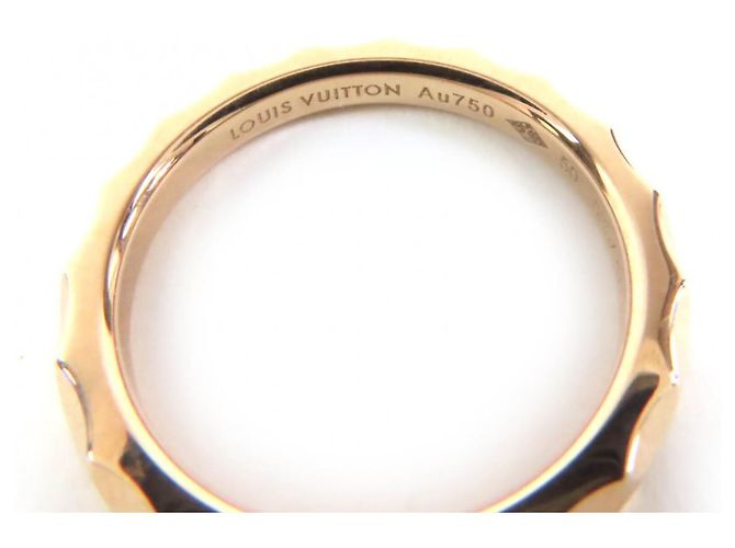 Anel Aliança Monograma Infini em Ouro Rosa Louis Vuitton Dourado - vista 6
