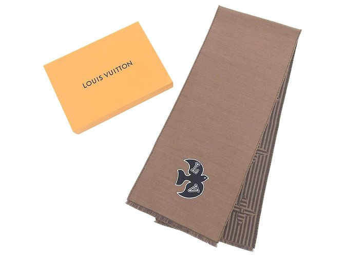 Sciarpa con frange Louis Vuitton Modello 2022 Marrone - vista 3
