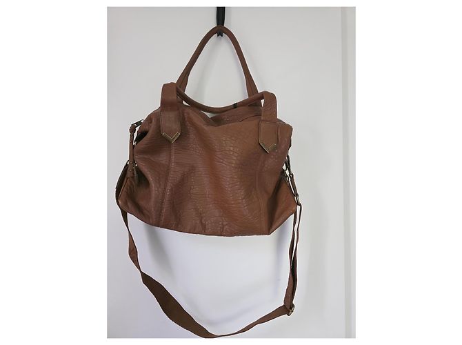 Borsa a mano Ikks in pelle bubble marrone - vista 14