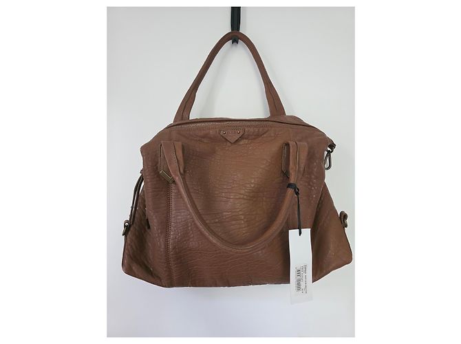 Borsa a mano Ikks in pelle bubble marrone - vista 3