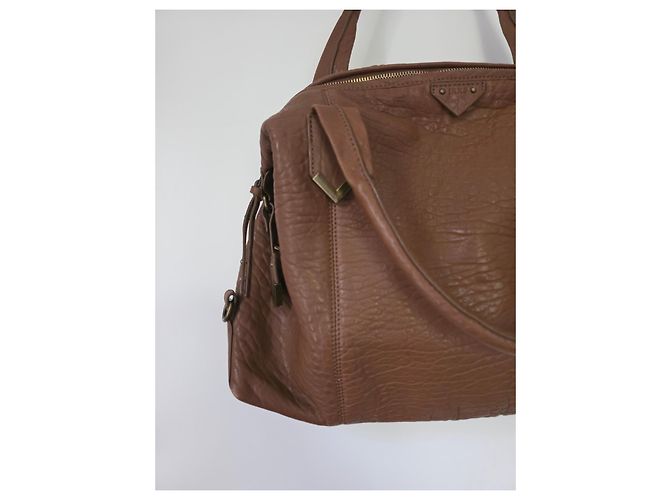 Borsa a mano Ikks in pelle bubble marrone - vista 5