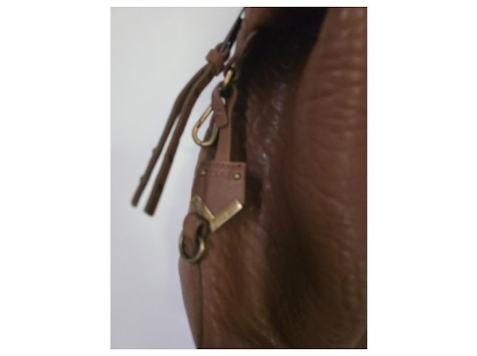 Borsa a mano Ikks in pelle bubble marrone - vista 6