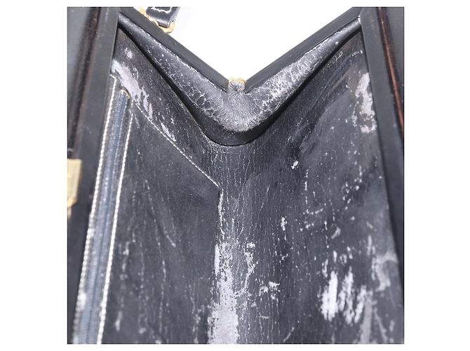 Borsa a Spalla Christian Dior in Pelle Nera e Oro Auth ka3883 Nero D'oro - vista 11