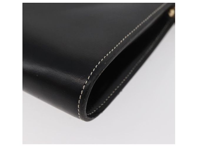 Borsa a Spalla Christian Dior in Pelle Nera e Oro Auth ka3883 Nero D'oro - vista 14