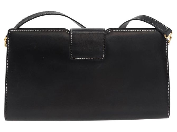 Borsa a Spalla Christian Dior in Pelle Nera e Oro Auth ka3883 Nero D'oro - vista 2