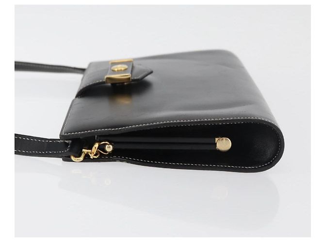 Borsa a Spalla Christian Dior in Pelle Nera e Oro Auth ka3883 Nero D'oro - vista 4