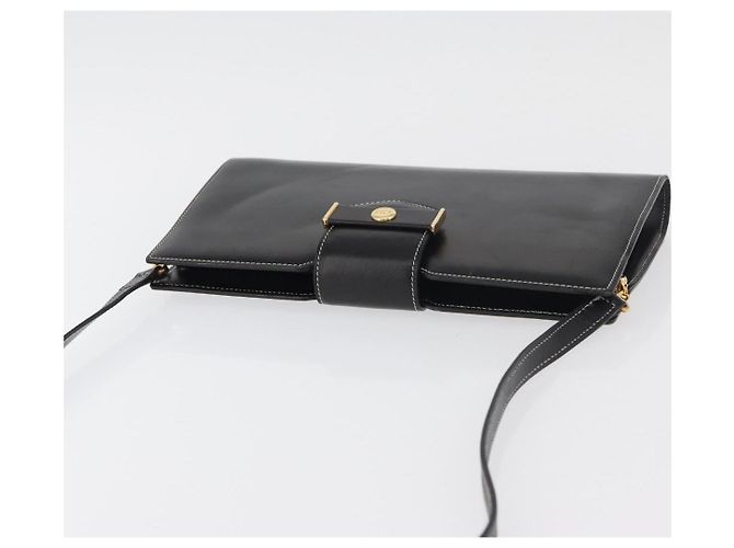 Borsa a Spalla Christian Dior in Pelle Nera e Oro Auth ka3883 Nero D'oro - vista 6