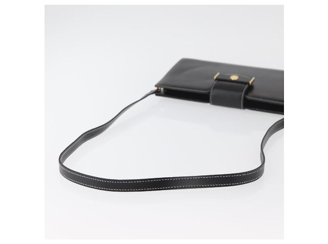 Borsa a Spalla Christian Dior in Pelle Nera e Oro Auth ka3883 Nero D'oro - vista 7