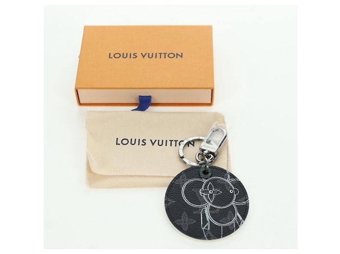 LOUIS VUITTON Monogram Eclipse Portachiavi Vivienne Charm MP1993 Auth YKZ1405SAM Monogramma - vista 11