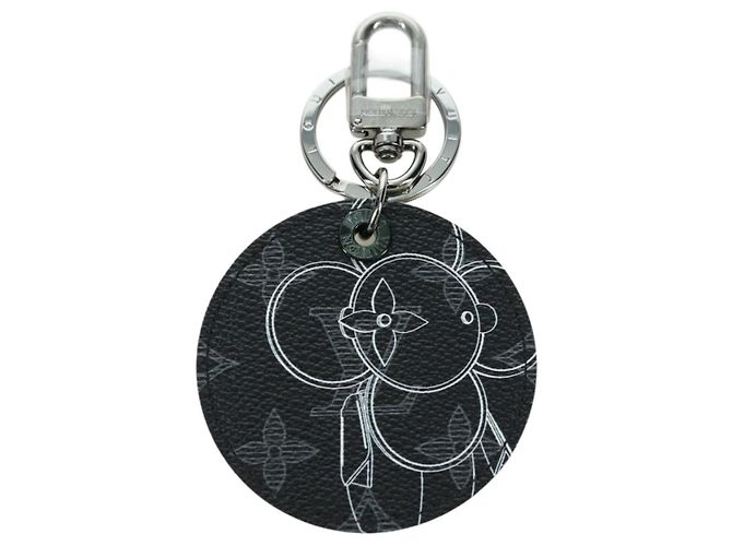LOUIS VUITTON Monogram Eclipse Portachiavi Vivienne Charm MP1993 Auth YKZ1405SAM Monogramma - vista 2